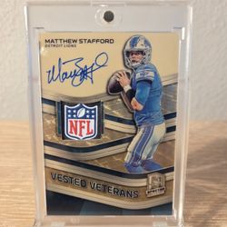 2019 Panini Spectra Gold Prizm 1/1 Autograph Matthew Stafford Detroit Lions
