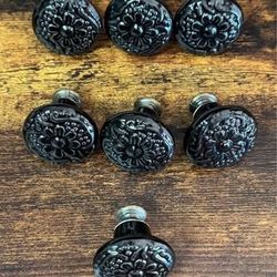 7 Cabinet Drawer Knobs Ceramic with Intricate Design just $10 for All xox