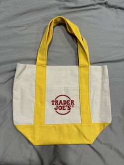 Trader Joes Mini Tote Bag Yellow