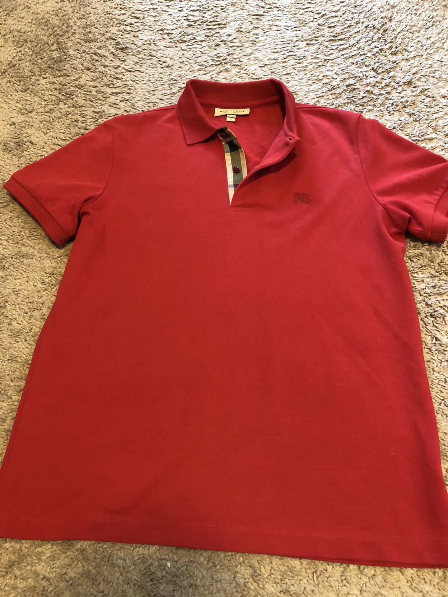 Men’s Red Burberry Shirt