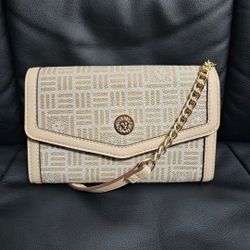 Anne Klein Chain Strap Crossbody Handbag Purse, logo wallet