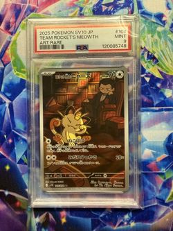 Team Rocket's Meowth 2025 Japanese Glory of Team Rocket Art Rare #109/098 PSA 9