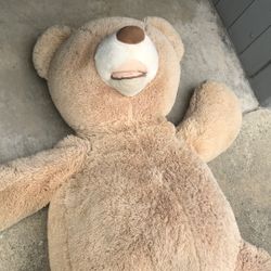 Huge Plush Bear With Tear Easy To Fix Or Use As Is