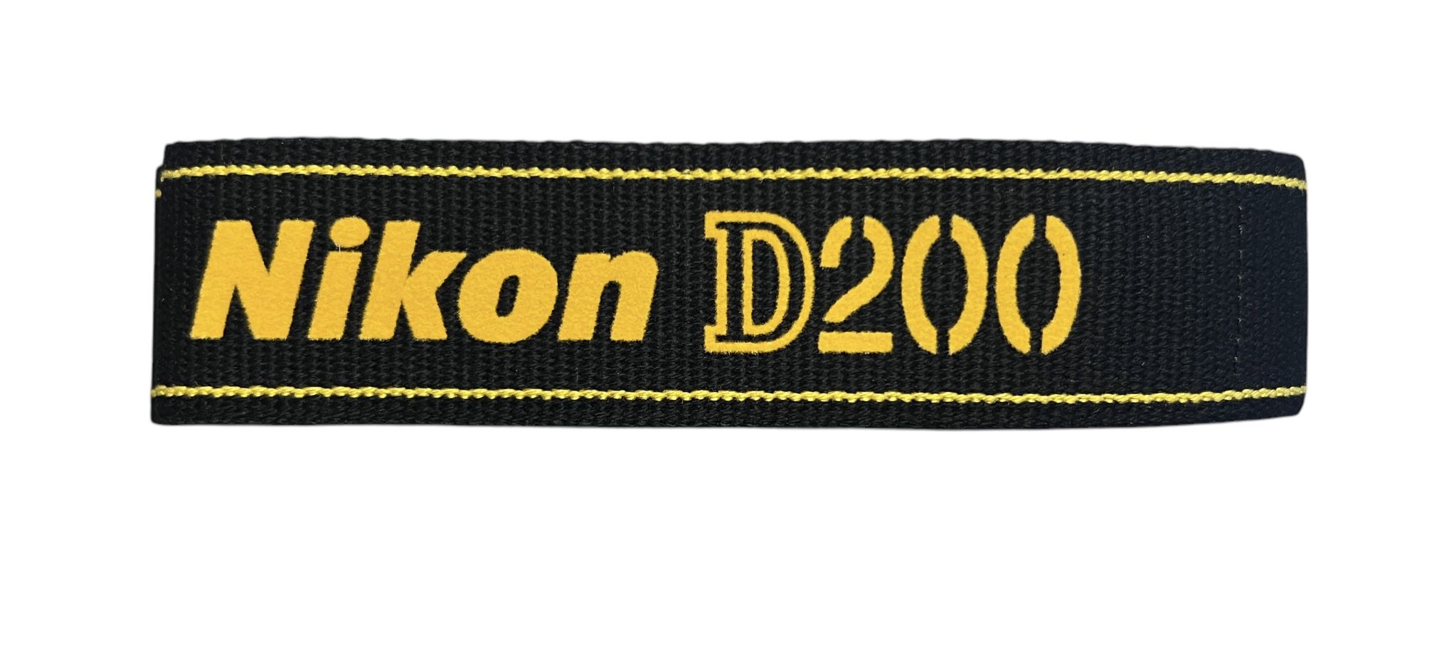 Nikon D200 1.5" Black Yellow Stitch Neck Strap New Excellent Condition
