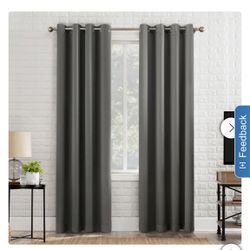 12 Blackout Curtain Panels Plus Rods