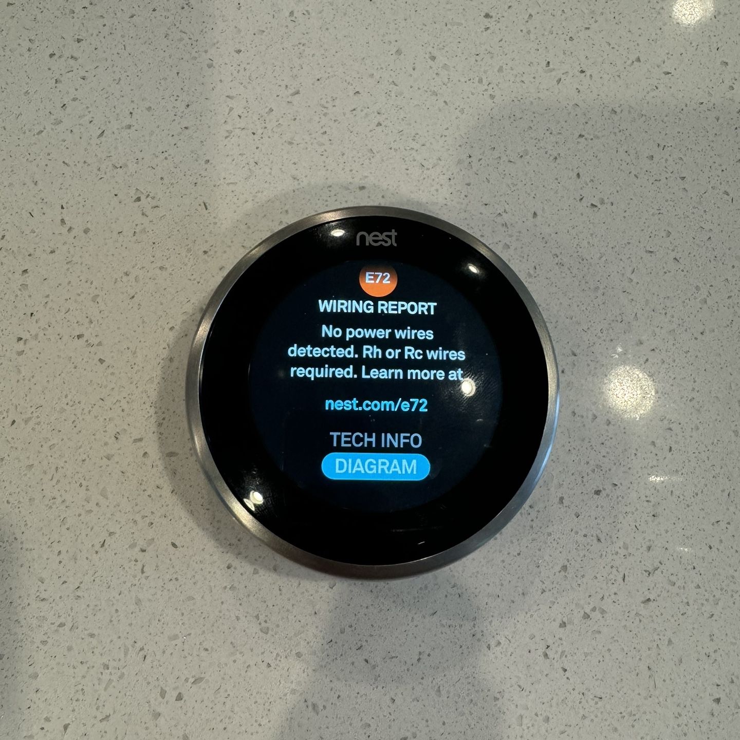 Nest Learning Thermostat Nest No Power Wires Detected Nest