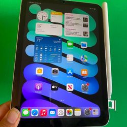 Apple Ipad Mini 6th Generation (2021/ 8.3” Liquid Retina ) 64GB WiFi + cellular (5G Unlocked) with pen, case & Accessories 