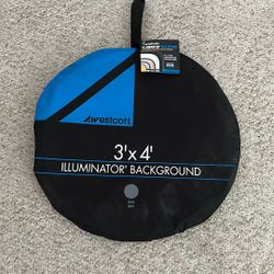 Westcott 3’x4’ Illuminator Background- Solid Gray- Brand New 