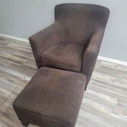 Ikea Brown Chair And Ottoman 