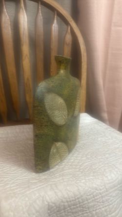 Green with leaves decorative botle