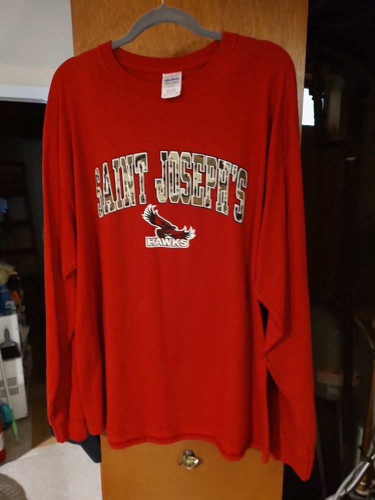 ST. JOSEPH'S HAWK SHIRT.  SIZE XL.  NEW. PICKUP ONLY