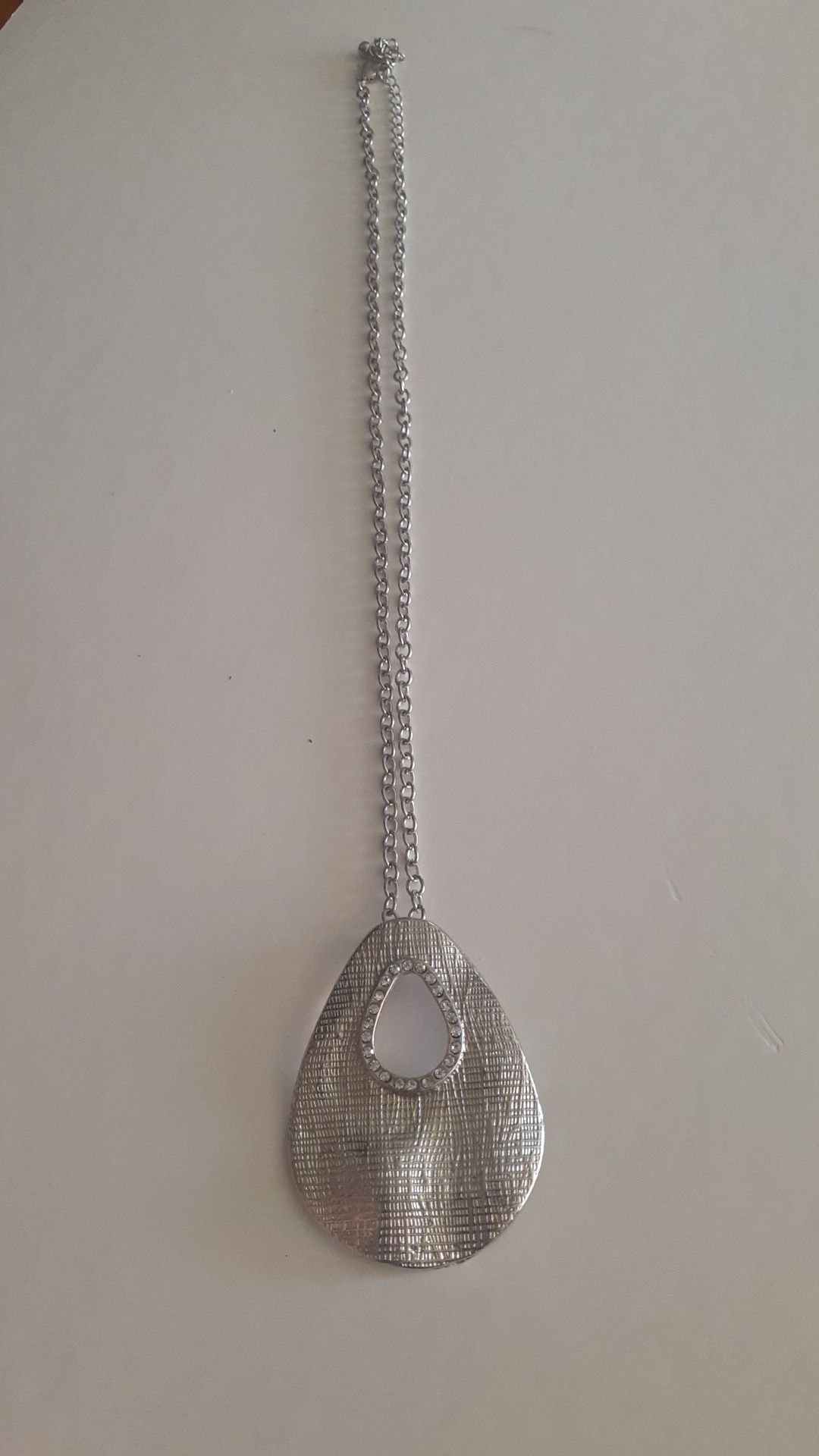 Silver Teardrop Necklace