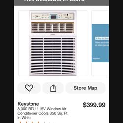 8000 BTU KEYSTONE WINDOW AC  110 V W & REMOTE NEW