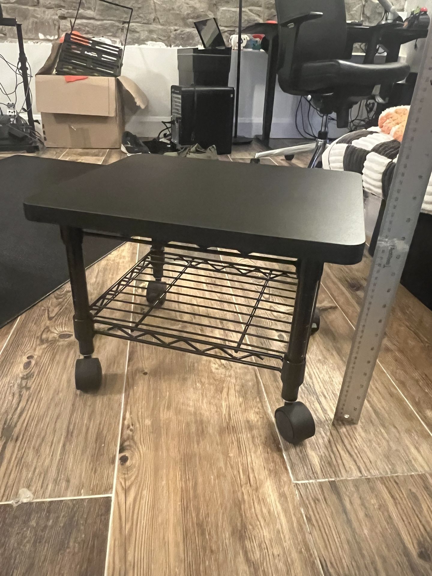 Small Black Rolling Shelf