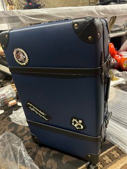 All new 22” blue suitcase retro travel bag