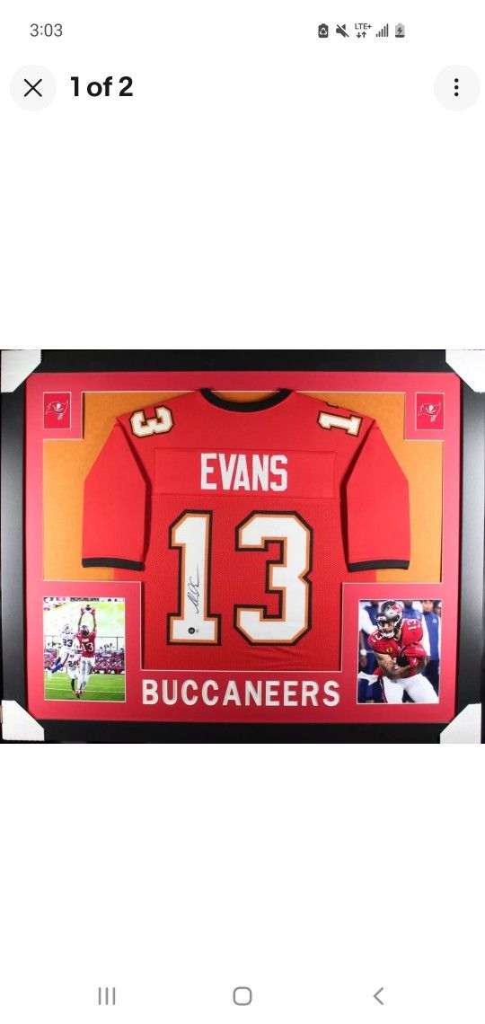 Tampa Bay Buccaneers Mike Evans Autographed Framed Jersey