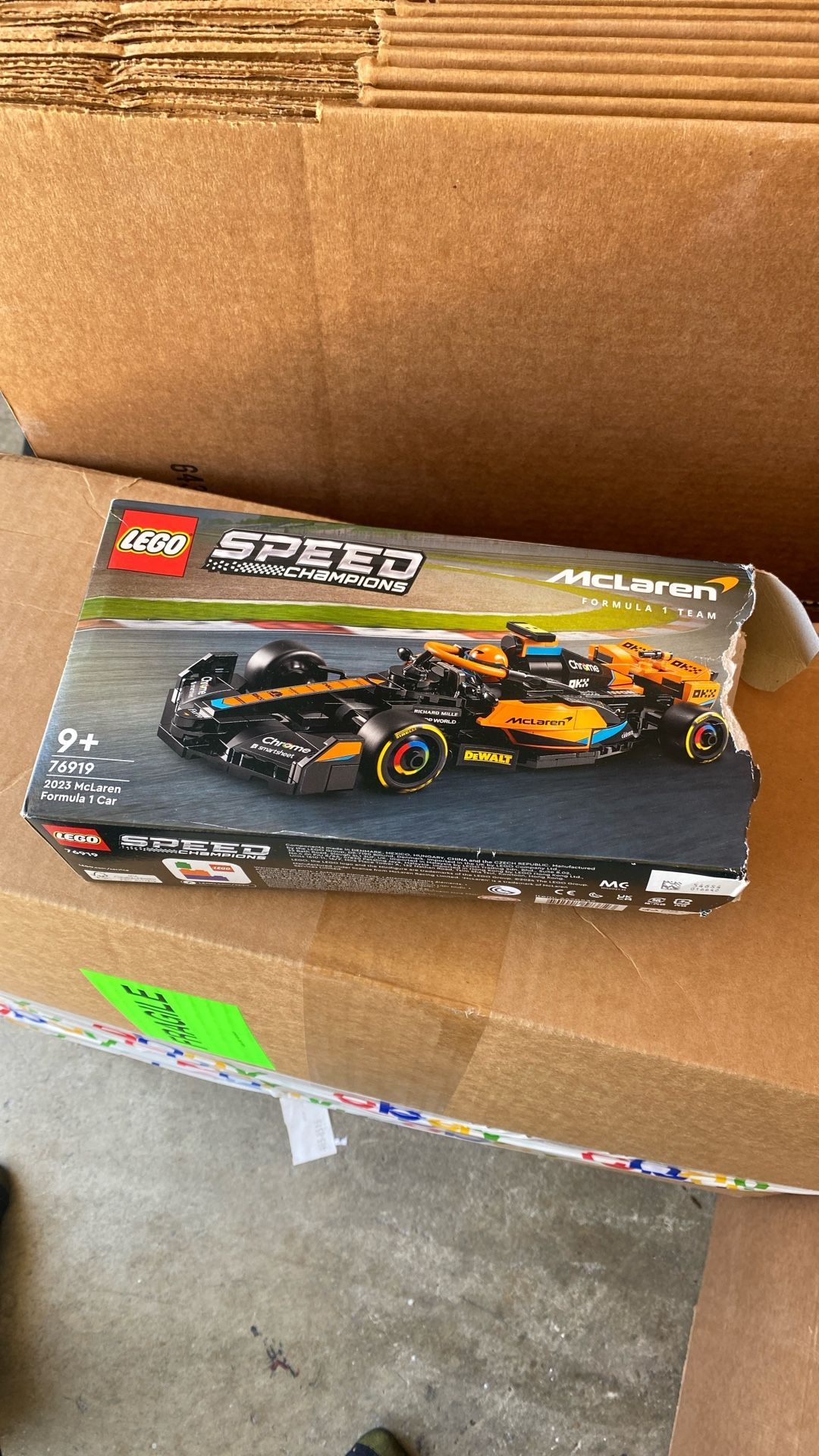 Speed Champion McLaren Formula 1 Team Lego Set Open Box  But Package Inside Not Open  Pick Up Only