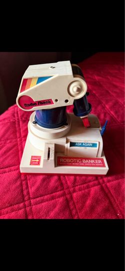 Radio Shack Robotic Banker Coin Bank Toy