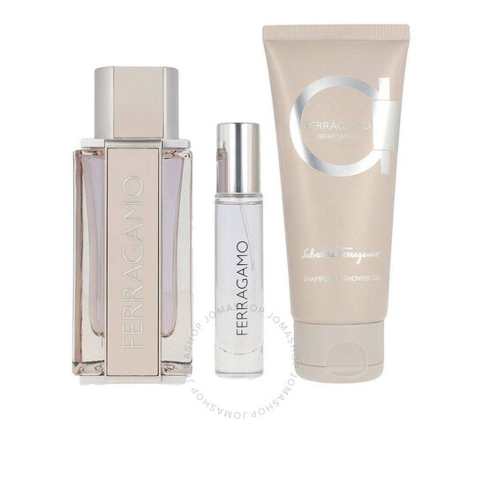 SALVATORE FERRAGAMO - BRIGHT LEATHER 3PC SET EDT ( M ) 3.4 OZ