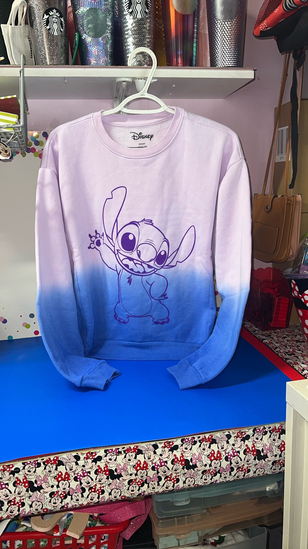 Disney Stitch Sweatshirt Size L JR NEW