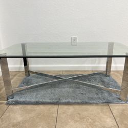 Living room console center glass table mesa de centro cristal mesita 50x28