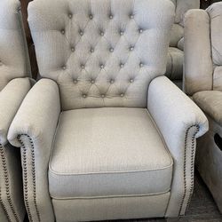 New Push Back Recliner in Gray