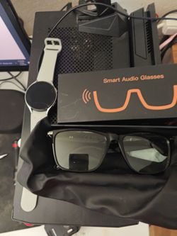Smart audio glasses and sung watch 4 active bundlen