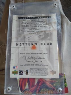 Eddie Murray hitters club upper Deck card autographed