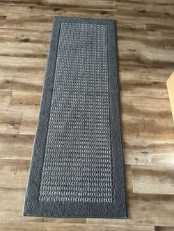 Gray runner rug