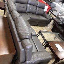 Grey Sectional Reclining