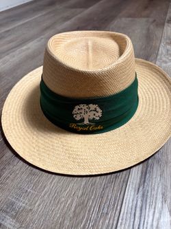 Golf Vintage Royal Oaks Straw Ranch Hat Made in USA