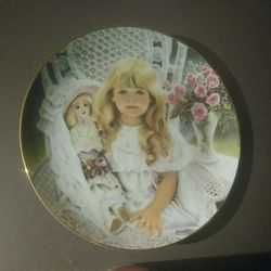 1989 Edwin M. Knowles Anna Limited Edition Plate Corinne Layton Heirlooms And Lace Collection Vintage Collectible Girl Doll Collector's Decor Gift