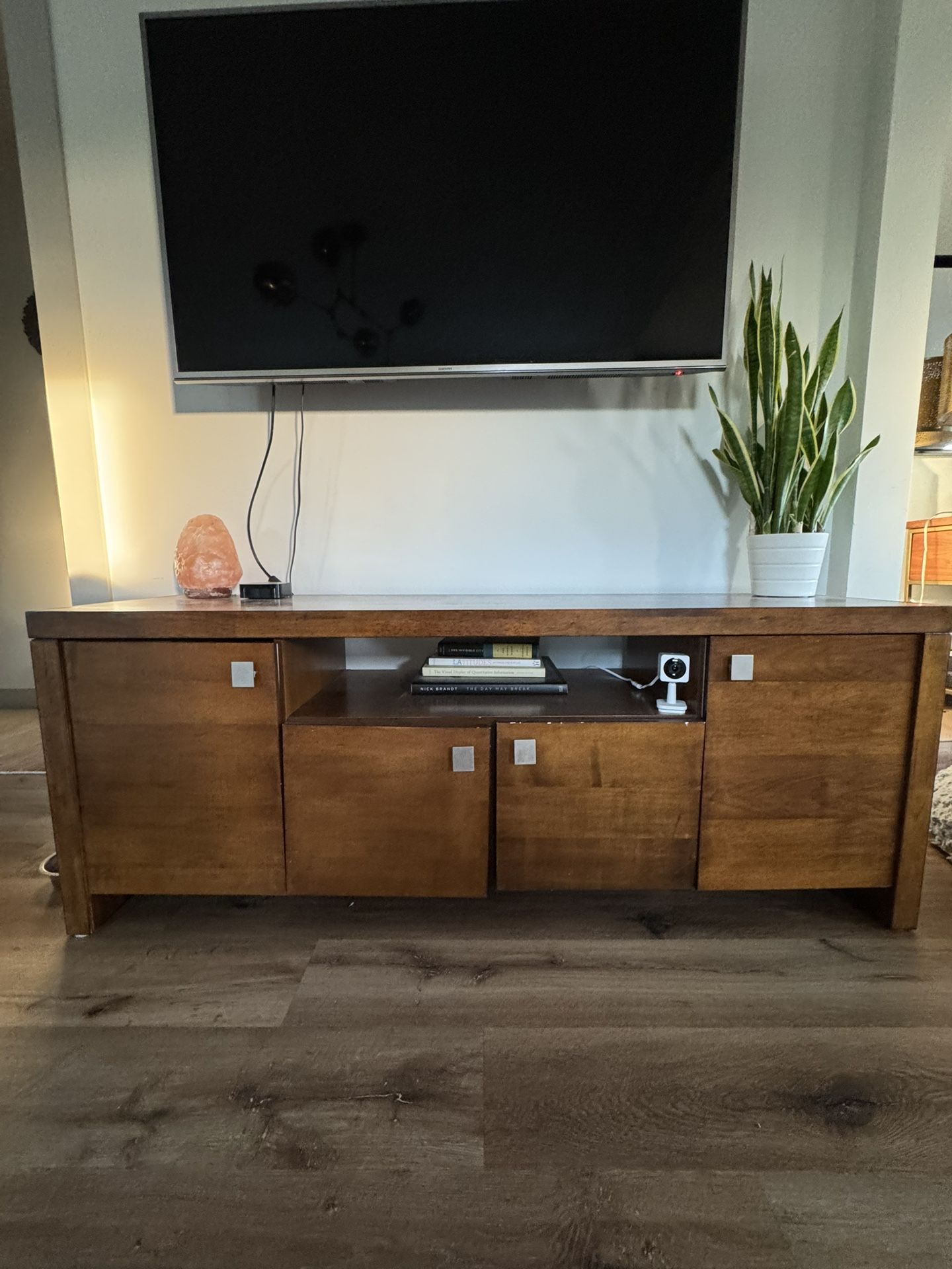 Walnut Wood Media Console