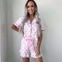 Be Mine Bowtie Womens Pajama Set 