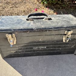 Large craftsman toolbox with heavy duty drill bits