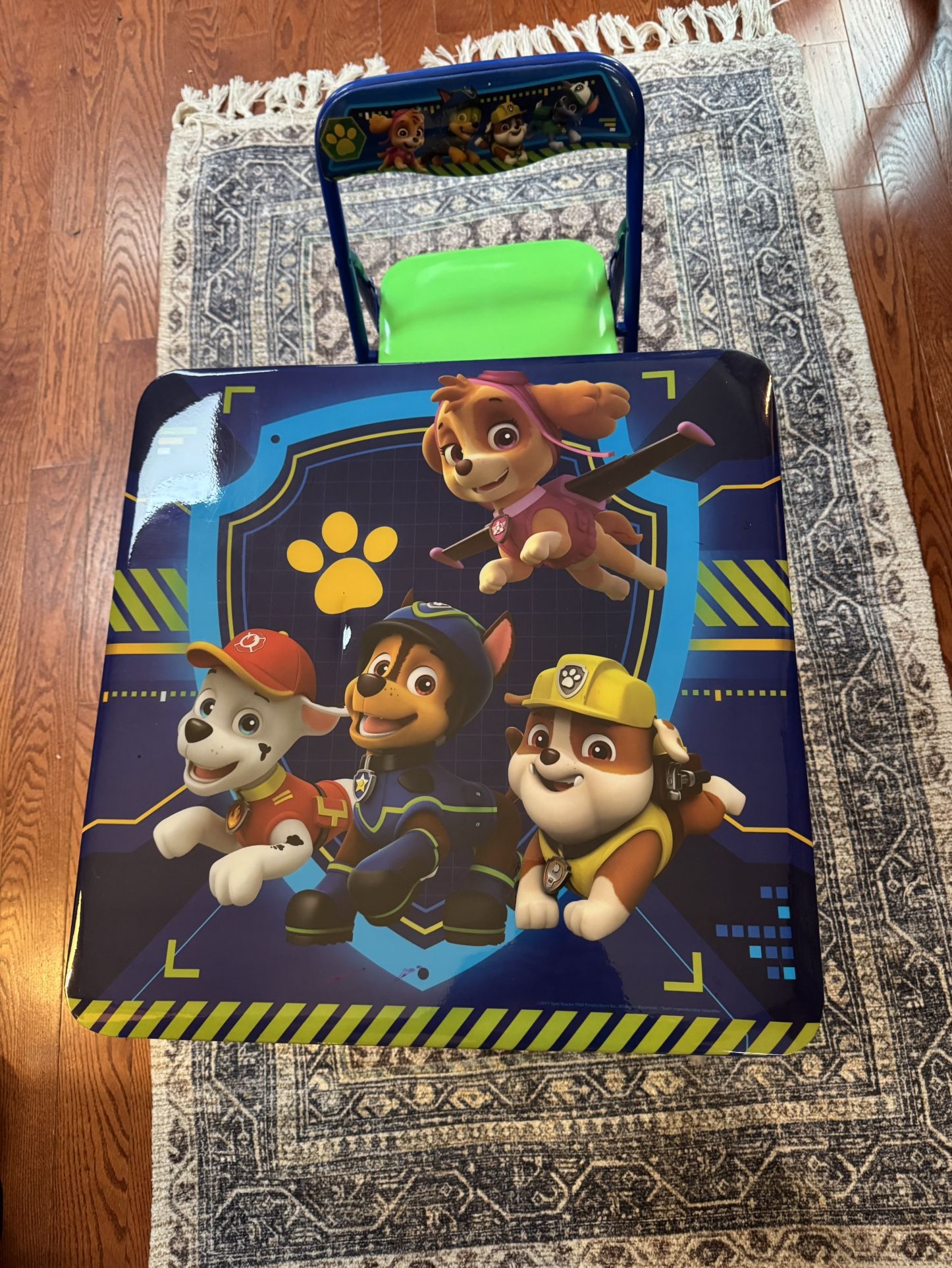 Paw Patrol Kids Folding Table Like New. 20” x 20” x 16” H. One Chair. Must Pickup
