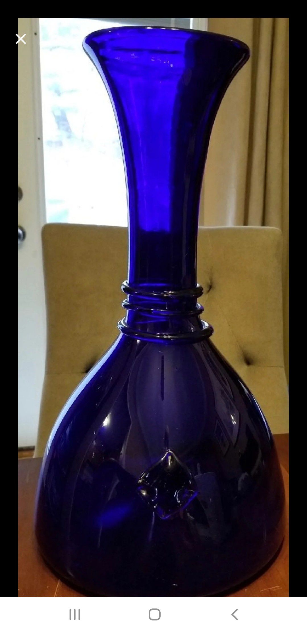 Collectible 18 in Blue Glass