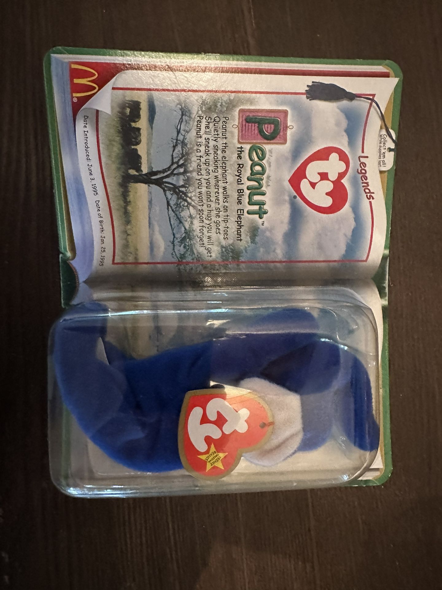 Beanie Baby Peanut The Royal Blue Elephant