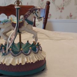 Purple And Turquoise Carousel Horse 