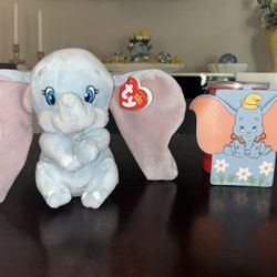 Disney Dumbo Lanyard And Beanie Babies Lot 