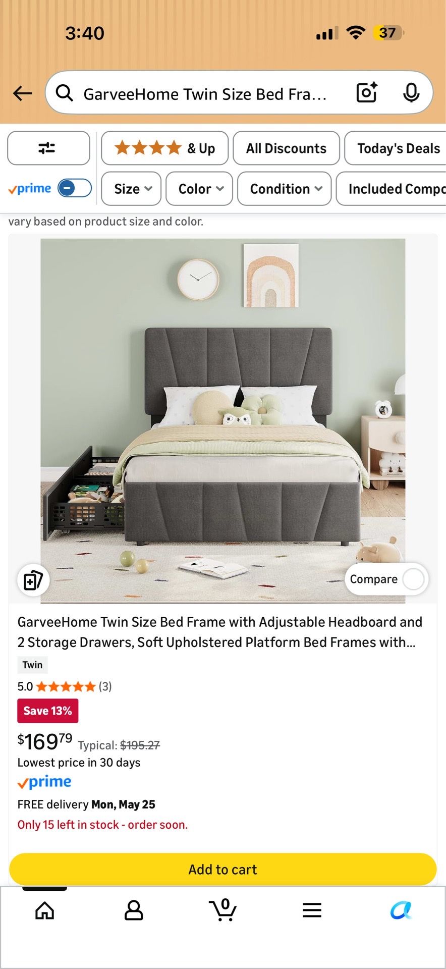 Twin bed