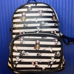 Disney (similar to Loungefly) NBC Nightmare Before Christmas Halloween Jack Skellington, Sally, Zero, etc AOP Mini Backpack - NWT  