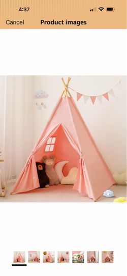 Polka Dot Pink TeePee Tent