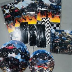 Monster jam Monster Truck Happy Birthday 