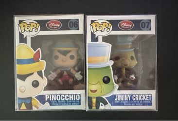 Disney Store Red Logo Pinocchio and Jiminy Cricket