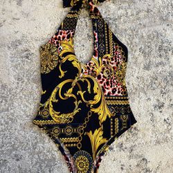 Baroque Print Bodysuit 