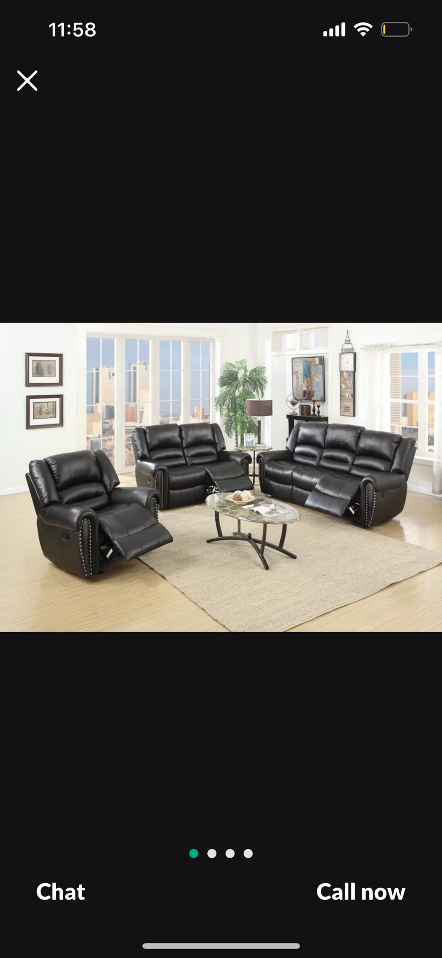 Brand New Super Plush 2 Pc Leather Sofa Loveseat
