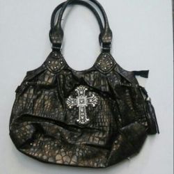 Nice Huge Ladies Rhinestone Cross Purse