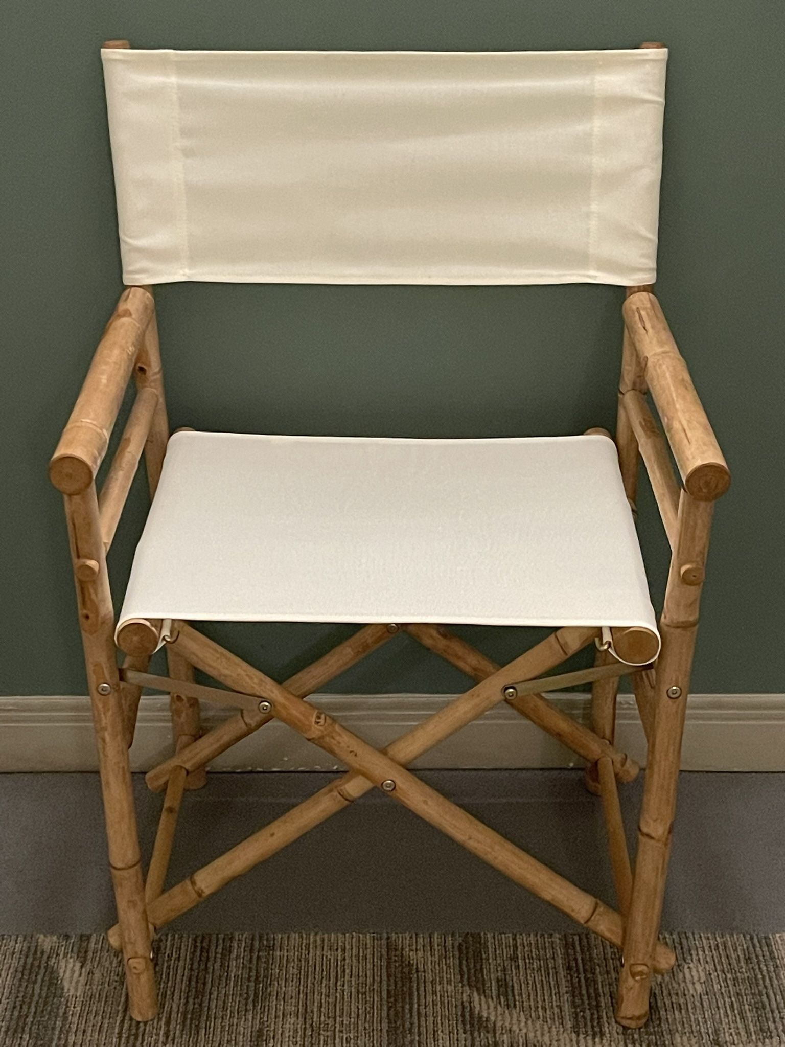 FOLDING BAMBOO DIRECTORS CHAIR - posted price is firm.