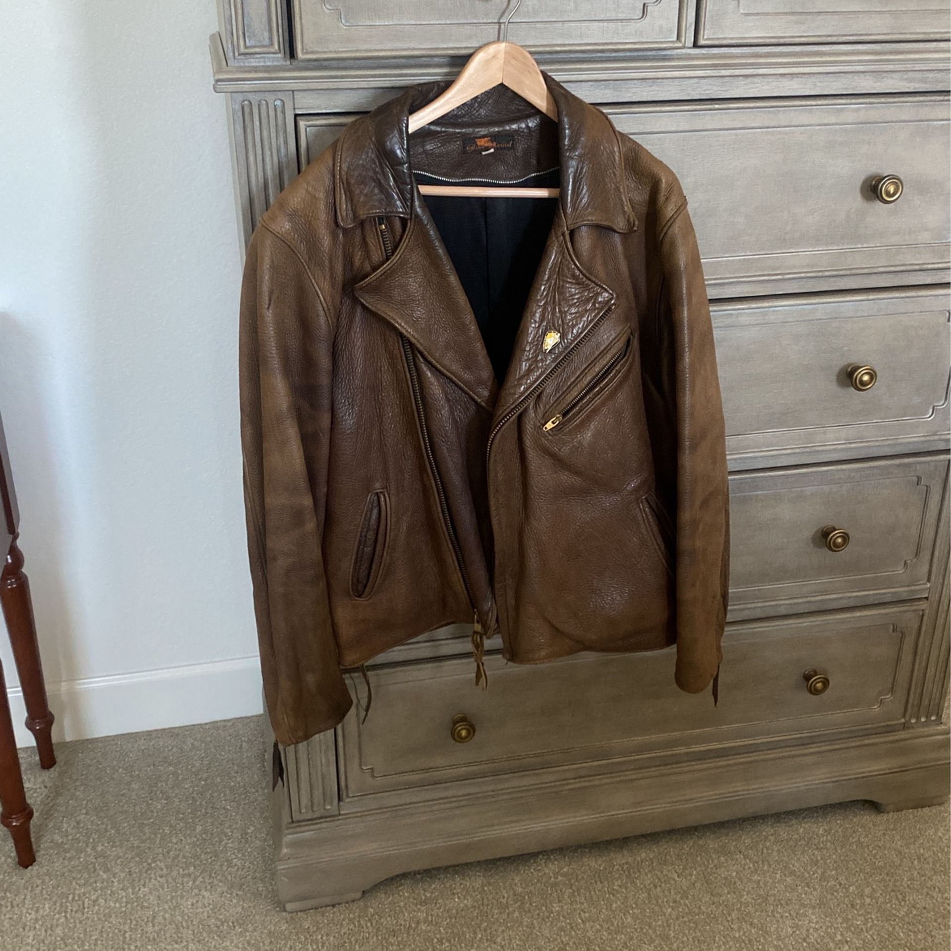 44 Biker Elk Leather Jacket
